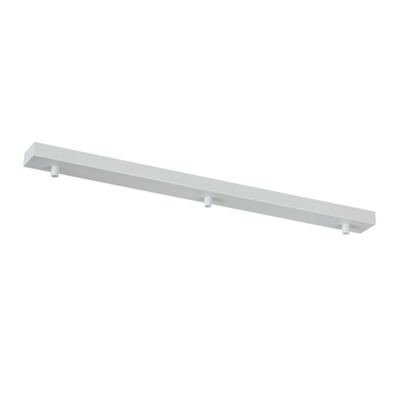 Elongated ceiling canopy Base 3-fold in white
