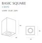 Mobile Preview: Skizze Basic Square 1 weiß
