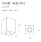 Preview: Skizze Basic Square 1 weiß