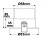 Preview: Sketch, Height incl. GU10 LED bulb: 80mm