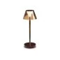 Preview: Portable battery LED table lamp Lolita in brown