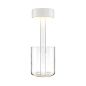 Preview: White rechargeable table lamp with glass vase Maytoni AI Collaboration