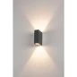 Preview: Angular LED wall lamp Quad radiating upwards and downwards in anthracite