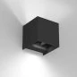 Preview: Würfel Wandlampe in schwarz