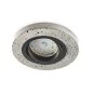 Mobile Preview: Round concrete recessed spotlight with black decorative ring