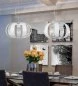 Preview: Floral dining table LED pendant light Geo Ø:40cm in white/silver