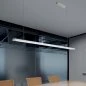 Preview: Lange schmale Tisch Pendelleuchte Tile S1 von Braga: Metall außen Weiß, innen Blattsilber Preview: Lange schmale Tisch Pendelleuchte Tile S1 von Braga: Metall außen Weiß, innen Blattsilber