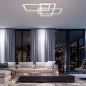 Preview: Wohnzimmer Deckenlampe mit eckigen Design