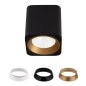 Preview: Moderner LED Deckenstrahler mit Ring in weiß-schwarz-gold