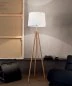 Mobile Preview: Dreibeinige Stehlampe York von Ideal Lux in Holz