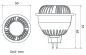 Preview: LED MR16 Leuchtmittel 6W warmweiss mini Ventilator gekühlt skizze