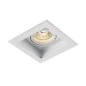 Preview: Quadratische Decken-Einbaulampe Sulima GU10 mit weißen Rahmen