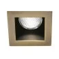 Mobile Preview: Quadratic recessed spotlight Funky in brass brushed