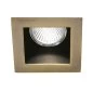 Preview: Quadratic recessed spotlight Funky in brass brushed