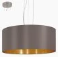 Preview: Round fabric hanging lamp Maserlo Ø:53cm