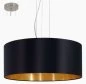 Preview: Round fabric hanging lamp Maserlo Ø:53cm