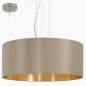 Preview: Pendellampe Maserlo in taupe/gold