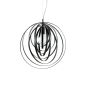 Preview: Pendant lamp with black rotating metal rings