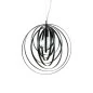 Mobile Preview: Pendant lamp with black rotating metal rings