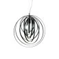 Preview: Pendant lamp with black rotating metal rings