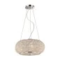 Mobile Preview: Ideal Lux crystal pendant lamp Pasha chrome 6-flame