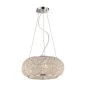 Preview: Ideal Lux Pasha crystal pendant lamp silver