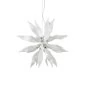 Preview: Ideal Lux glass LED pendant lamp Leaves white SP8