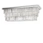 Mobile Preview: Ideal Lux Martinez crystal ceiling lamp silver 103cm