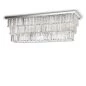 Preview: Ideal Lux Martinez crystal ceiling lamp silver 103cm