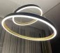 Preview: Ring pendant lamp Loop color: black outside, gold leaf inside