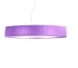 Preview: Elongated pendant lamp with pleated fabric lampshade lilac 1450mm