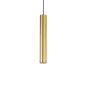 Preview: Goldene Pendellampe mit Zylinder Lampenschirm
