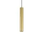 Preview: Goldene Pendellampe mit Zylinder Lampenschirm