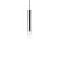Preview: Pendellampe mit Zylinder Lampenschirm in silber und Klarglas