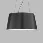 Preview: Round fabric pendant light Doss in black