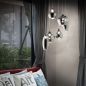 Preview: Living room pendant lamp with different grey lampshades