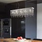 Preview: Eckige Esstisch Kristall Pendelleuchte Giada Clear von Ideal Lux Preview: Eckige Esstisch Kristall Pendelleuchte Giada Clear von Ideal Lux
