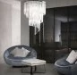 Preview: Crystal chandelier Carlton suitable in the living room above the couch
