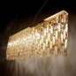 Preview: Elisir pendant lamp in gold with amber yellow crystals