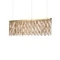 Mobile Preview: Dining table crystal pendant lamp Elisir in gold L: 100cm