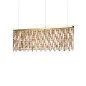 Preview: Dining table crystal pendant lamp Elisir in gold L: 100cm