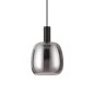 Preview: Round glass pendant lamp Coco by Ideal Lux tinted in gray