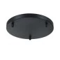 Mobile Preview: Round lamp suspension 3-fold in black