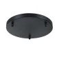 Preview: Round lamp suspension 3-fold in black