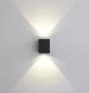 Preview: Square outdoor LED wall lamp Canto Kubi IP44 black