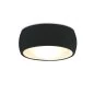 Preview: Black white LED ceiling lamp with rounded lampshade.