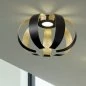 Preview: Round floral LED ceiling lamp Geo: Color outside black, inside gold