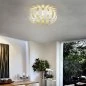 Mobile Preview: Runde Wohnzimmer LED Deckenleuchte Geo Braga PL50 weiß-blattgold