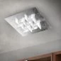 Preview: Square LED ceiling light silver leaf