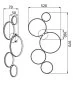 Preview: Maytoni Olympia LED ceiling light 5 rings